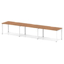 Evolve Plus 3 Person Single Row Bench Desk - Walnut