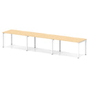 Evolve Plus 3 Person Single Row Bench Desk - Maple
