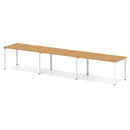 Evolve Plus 3 Person Single Row Bench Desk - Oak