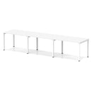 Evolve Plus 3 Person Single Row Bench Desk - White