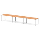 Evolve Plus 3 Person Single Row Bench Desk - Beech