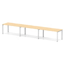 Evolve Plus 3 Person Single Row Bench Desk - Maple