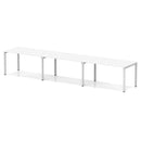 Evolve Plus 3 Person Single Row Bench Desk - White