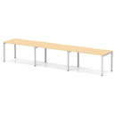 Evolve Plus 3 Person Single Row Bench Desk - Maple
