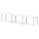 Evolve Plus 3 Person Single Row Bench Desk - White