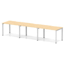 Evolve Plus 3 Person Single Row Bench Desk - Maple