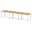 Evolve Plus 3 Person Single Row Bench Desk - Oak