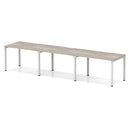 Evolve Plus 3 Person Single Row Bench Desk - Grey Oak