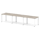 Evolve Plus 3 Person Single Row Bench Desk - Grey Oak