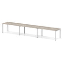 Evolve Plus 3 Person Single Row Bench Desk - Grey Oak