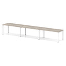 Evolve Plus 3 Person Single Row Bench Desk - Grey Oak
