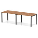 Evolve Plus 2 Person Single Row Bench Desk - Walnut