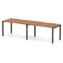 Evolve Plus 2 Person Single Row Bench Desk - Walnut