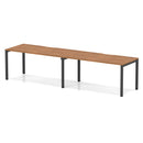 Evolve Plus 2 Person Single Row Bench Desk - Walnut