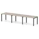 Evolve Plus 3 Person Single Row Bench Desk - Grey Oak