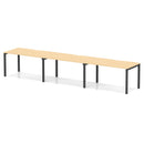 Evolve Plus 3 Person Single Row Bench Desk - Maple