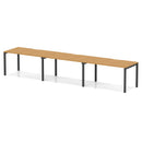 Evolve Plus 3 Person Single Row Bench Desk - Oak