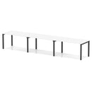 Evolve Plus 3 Person Single Row Bench Desk - White