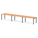 Evolve Plus 3 Person Single Row Bench Desk - Beech