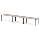Evolve Plus 3 Person Single Row Bench Desk - Grey Oak