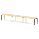 Evolve Plus 3 Person Single Row Bench Desk - Maple