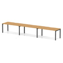 Evolve Plus 3 Person Single Row Bench Desk - Oak