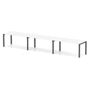 Evolve Plus 3 Person Single Row Bench Desk - White