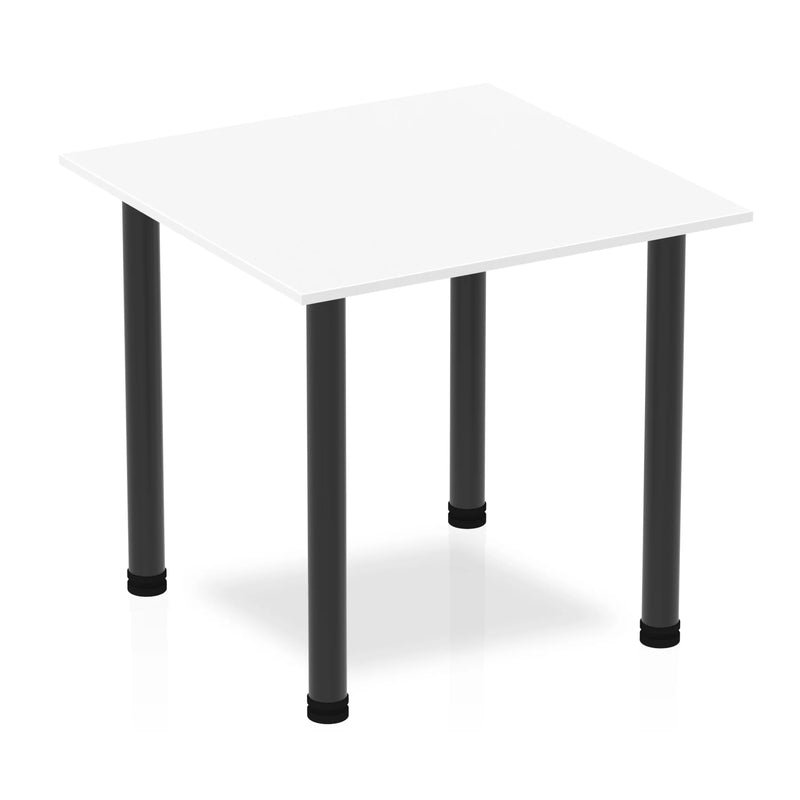 Impulse Square Table With Post Leg - White