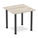Impulse Square Table With Post Leg - Grey Oak - NWOF
