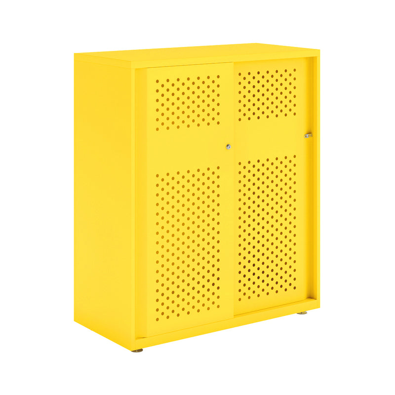 Bisley Glide With Perforated Doors - 1000mm Wide (2 Shelves)