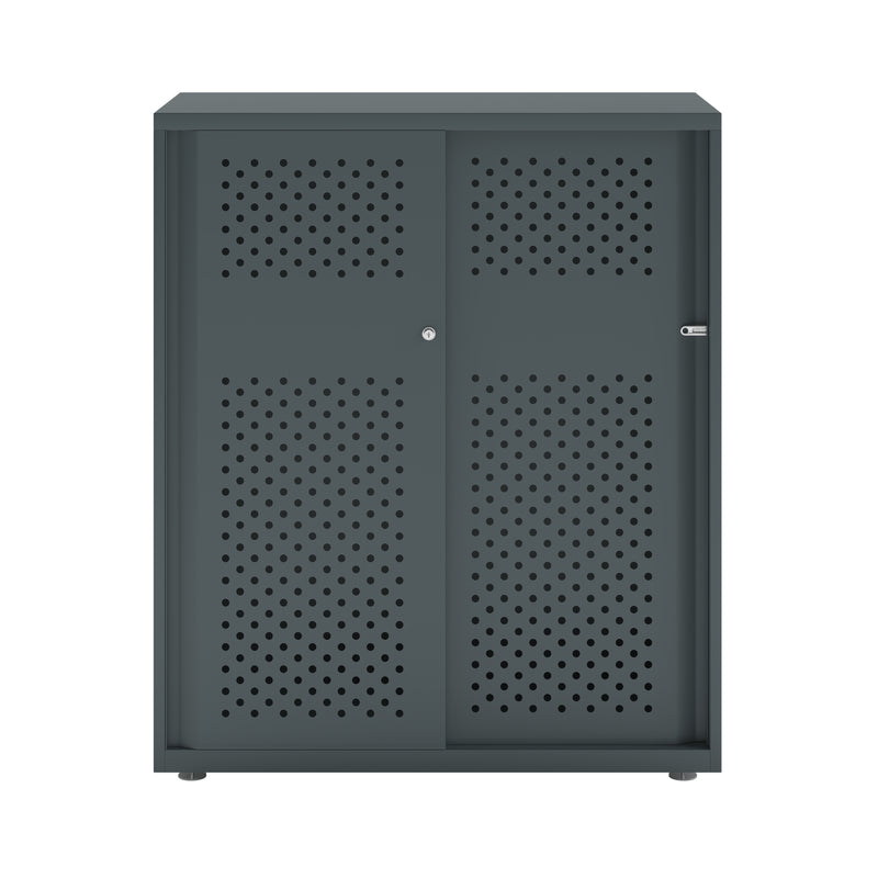 Bisley Glide With Perforated Doors - 1000mm Wide (2 Shelves)