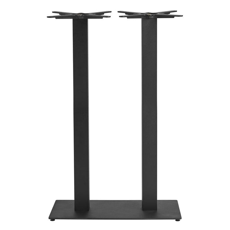 Boston Sleek Black Bar Height Table Base - Large Rect - NWOF