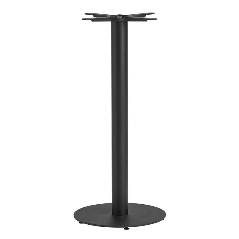 Boston Sleek Black Mid-Height Table Base - Small Round