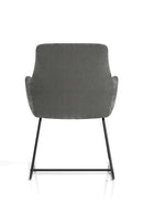Quote Sled Base Office Reception Chair - Grey Velour - NWOF