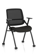 Capra Mesh Back Folding Office Training Chair With Sliding Arms - NWOF
