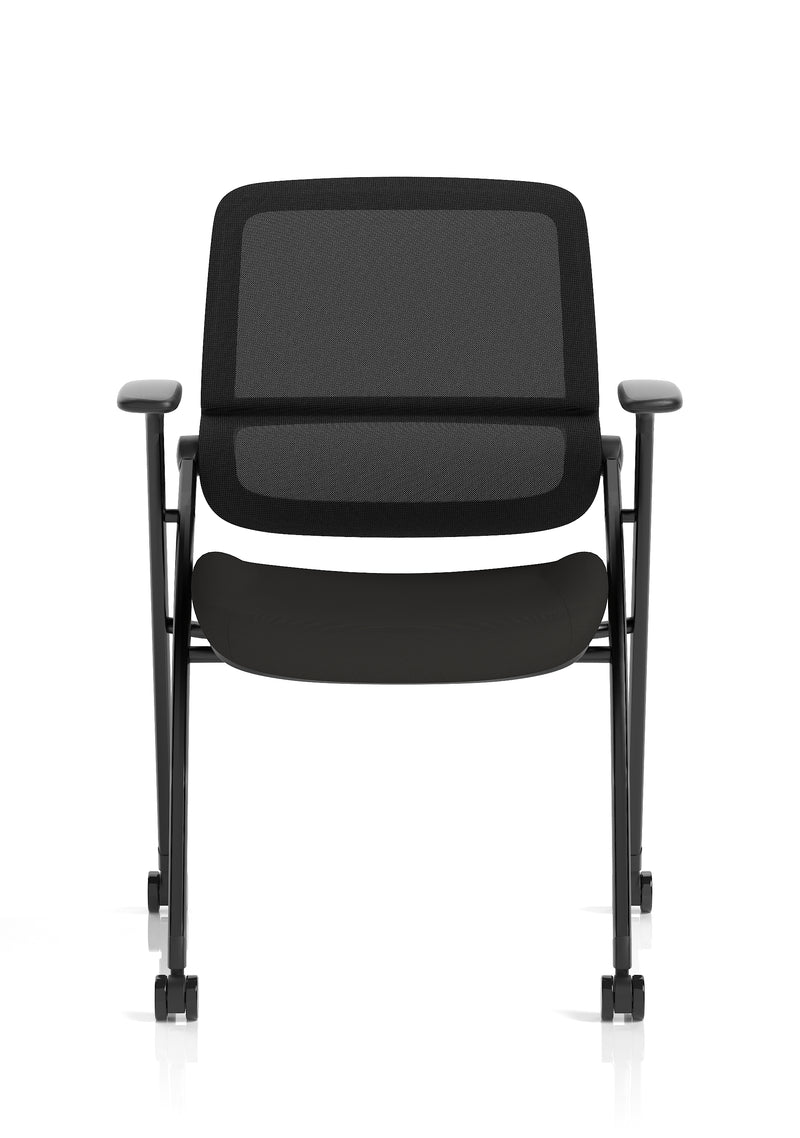 Capra Mesh Back Folding Office Training Chair With Sliding Arms