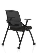 Capra Mesh Back Folding Office Training Chair With Sliding Arms - NWOF