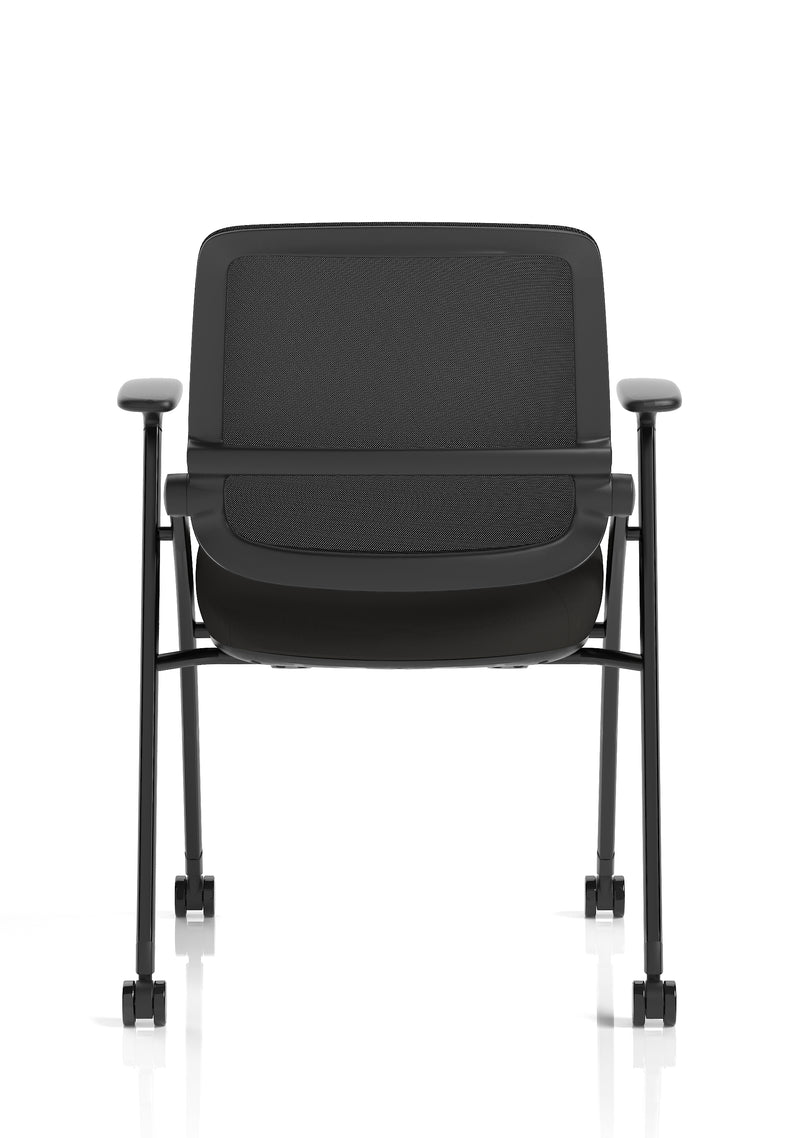 Capra Mesh Back Folding Office Training Chair With Sliding Arms