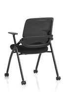 Capra Mesh Back Folding Office Training Chair With Sliding Arms - NWOF