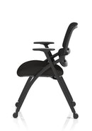 Capra Mesh Back Folding Office Training Chair With Sliding Arms - NWOF