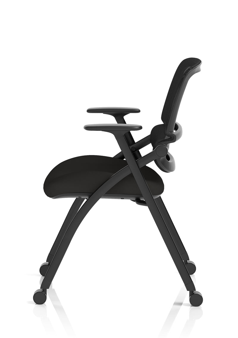 Capra Mesh Back Folding Office Training Chair With Sliding Arms