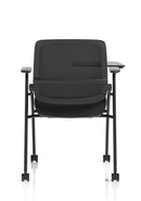 Capra Mesh Back Folding Office Training Chair With Sliding Arms & Writing Tablet - NWOF