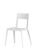 Dynamic Nest Edge stacking cafe and bistro chair with a sleek design, featuring a lightweight frame and comfortable seating.