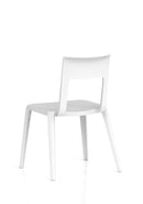 Dynamic Nest Edge Stacking Cafe & Bistro Chair in black, showing sleek design and sturdy frame suitable for outdoor or indoor seating.