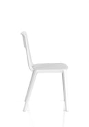 Dynamic Nest Edge stacking cafe and bistro chair with modern design, featuring a sleek black frame and comfortable contoured seat.