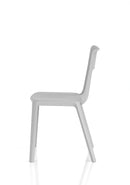 Dynamic Nest Edge Stacking Cafe & Bistro Chair with sleek metal frame and comfortable woven seat, ideal for outdoor dining.
