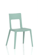 Dynamic Nest Edge stacking cafe and bistro chair with a sleek design and wooden finish, suitable for indoor and outdoor seating.