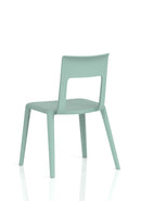 Dynamic Nest Edge stacking cafe and bistro chair with a sleek design, featuring a sturdy metal frame and comfortable seating.