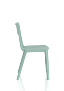 Dynamic Nest Edge Stacking Cafe & Bistro Chair with sleek design and wooden finish, shown stacked for easy storage.