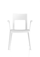 Dynamic Nest Edge stacking cafe and bistro chair with arms, featuring a modern design and sturdy construction.